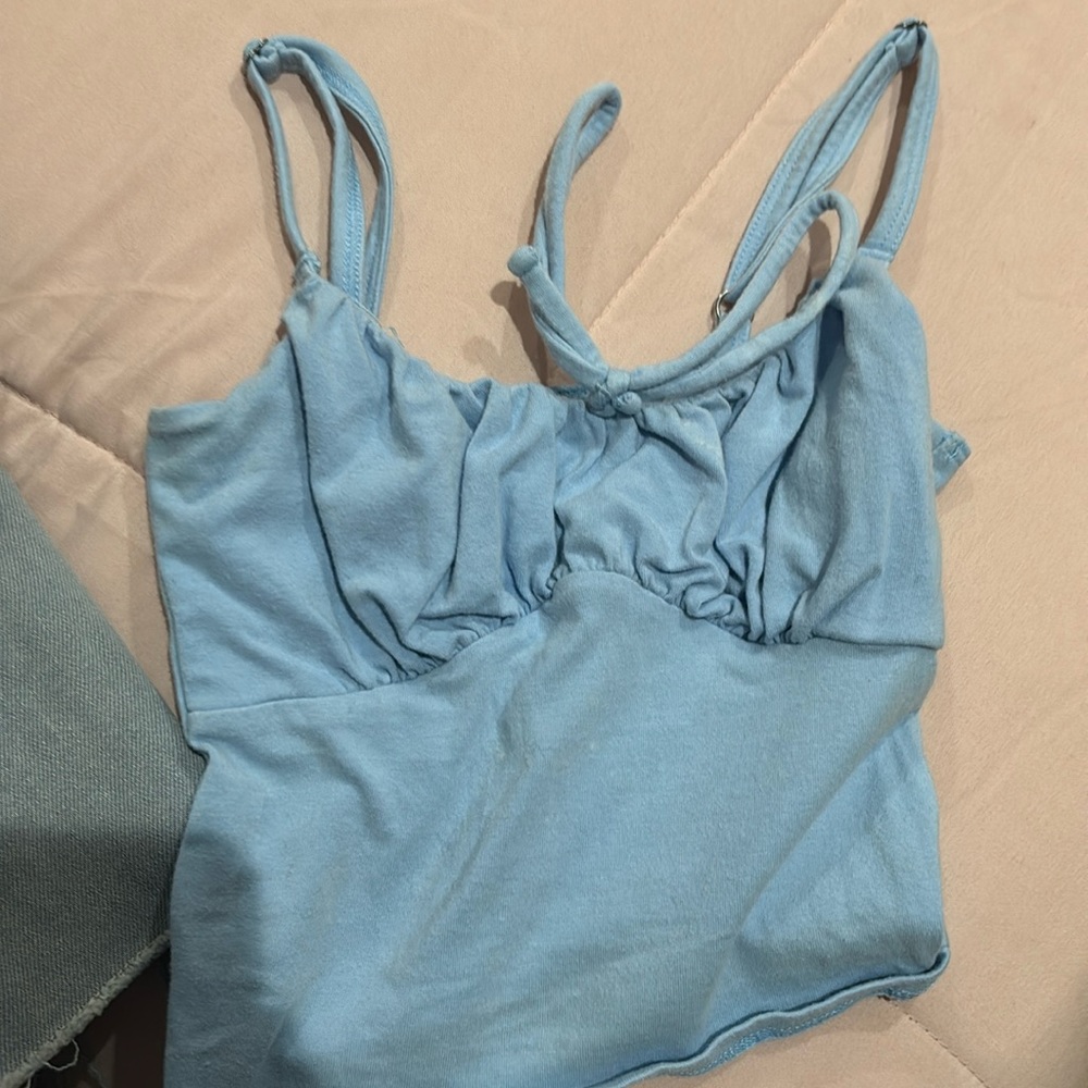 Hollister, blue tank top